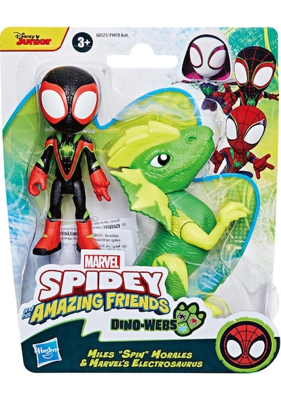 Spidey And His Amazing Friends Miles Spin Morales & Electrosaurus Marvel