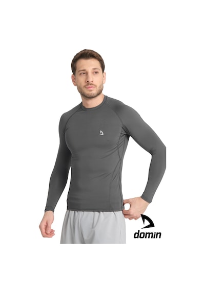 Hnc Sport Erkek Uzun Kol Antrasite Fit Compression Spor Body Tshirt Antrasit