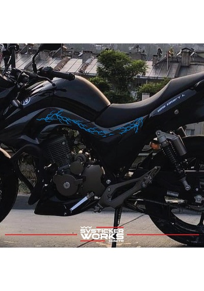Mondial Drift L Sticker Orta Şase Şimşek Yıldırım Sticker Deseni Dekor Sticker Diğer