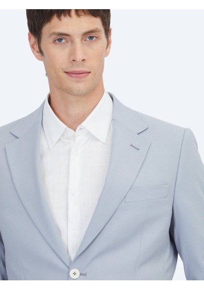 Kip Mavi Düz Modern Fit Takım Elbise