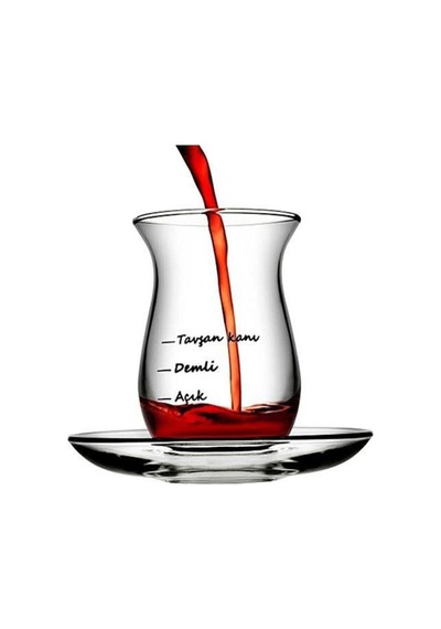 4 Lü Çayımın Demi Çay Seti Çay Bardağı Tavşan Kanı Fma306189 Nocolor-745085ee