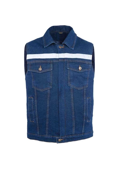 Myform Sona Denim 9128 Kot İş Yeleği Lacivert Mavi