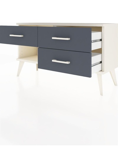 Arges Şifonyer 3 Çekmeceli 88x30x48 Aytaşı-aytaşı/antrasit Aytaşı/antrasit