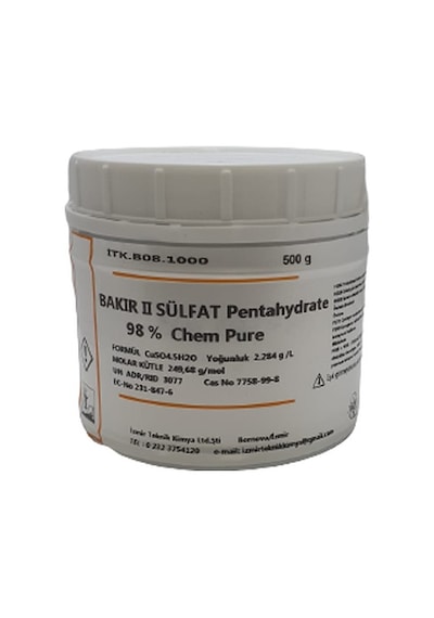 Bakır Ii Sülfat Pentahidrat %98 - 500 Gram