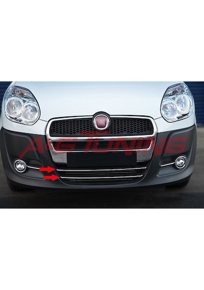 Fiat Doblo Krom Ön Tampon Çıtası 2010-2014 2Prç Paslanmaz Çelik N11.2616
