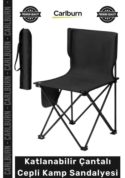 Kampsandalyesi Konforlu Ergonomik Metal Profil Oxford Kumaş Katlanabilir Çantalı Cepli Kamp Sandaly Çok Renkli