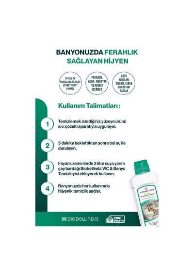 Doğal Wc & Banyo Temizleyici Temizliğin En Doğal Hali 750 Ml
