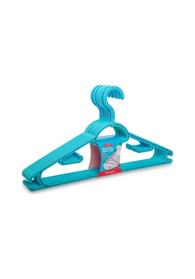 Büyük Boy Smart Elbise Askısı 6'lı 42 Cm F312 Plastik Turkuaz Tr Diğer