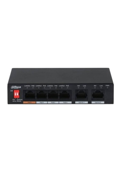 Dahua Dh-s3006-4et-60 6 Port 10-100 4 Poe + 2fe Uplınk Toplam 60w Poe