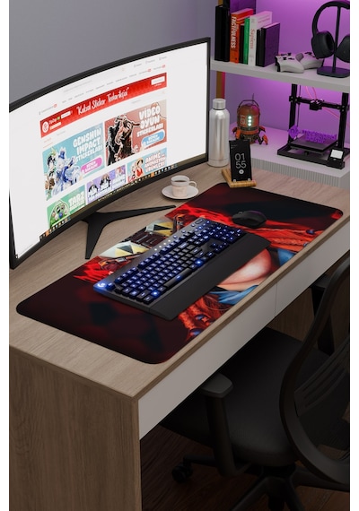 Horizon Zero Kaymaz Dikişli Kauçuk Oyuncu Mousepad V3 - 90x40 Xxl Gaming Mouse Pad Fare Altlığı
