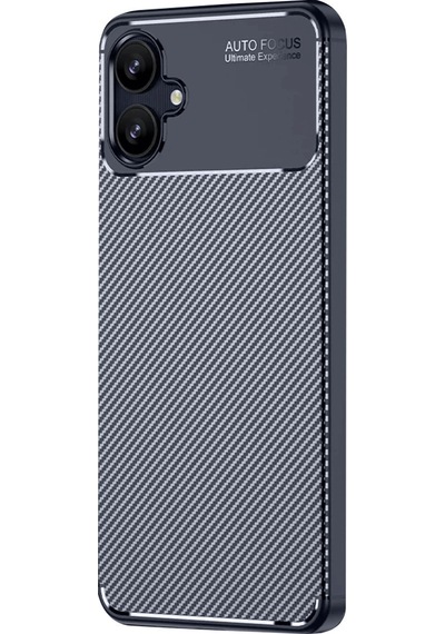 Samsung  Uyumlu  Galaxy A06 Kılıf Auto Focus Karbon Kapak Lacivert