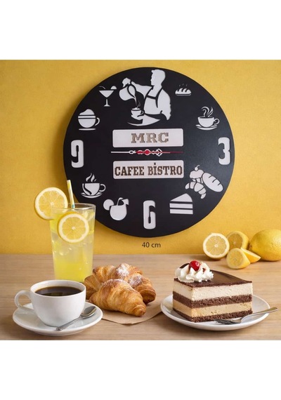 Cafe Ve Tatlıcılar İçin Yeni Tasarım Modern Duvar Saati Şık Ve Kalite Bir Arada No:a118 Çok Renkli
