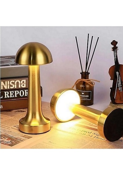 Masa Lambası Şarjlı Dokunmatik-led Işıklı, 3 Renk Seçeneği, Taşınabilir Ve Usb Şarjlı,kamp,balkon,yazlık Ş