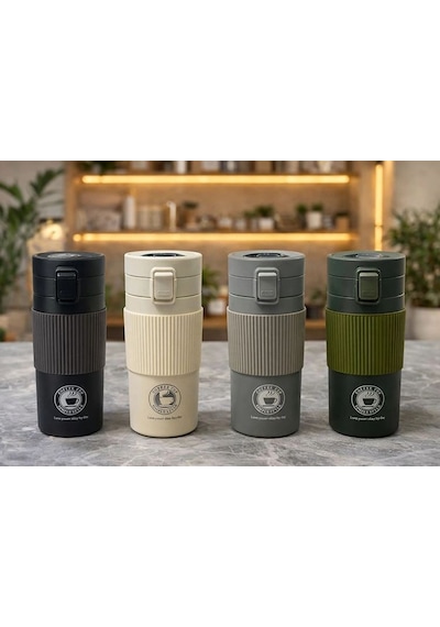 350 Ml Paslanmaz Çelik Termos Dereceli Mug - Sızdırmaz Kapaklı Çift Katmanlı Dereceli Termos Alk4626 Diğer