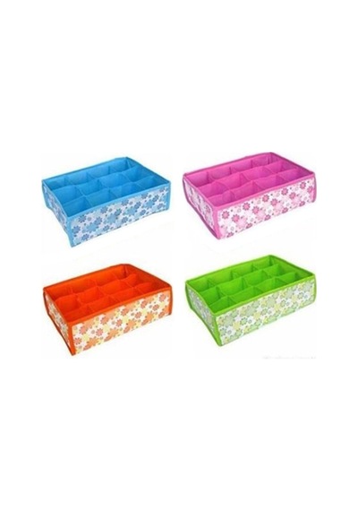 Pratik Çekmece Organizer 12 Bölmeli 31 X 25 X 12 Cm Çok Renkli - 335328092 Çok Renkli