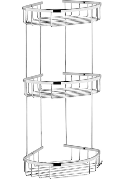 Tema 20x20 3 Katlı Köşe Şampuanlık Pirinç + Ss304 74003 Krom