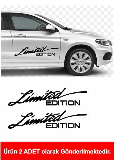 Limited Edition 2 Adet Sticker - Araba Oto Motosiklet Karavan Cam Sticker - 00305 20X5 Cm