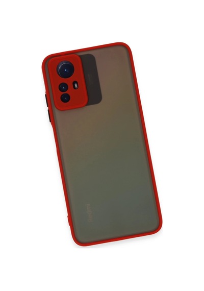 Gld-spt- Newface Xiaomi Redmi Note 12s Kılıf Montreal Silikon Kapak - Kırmızı