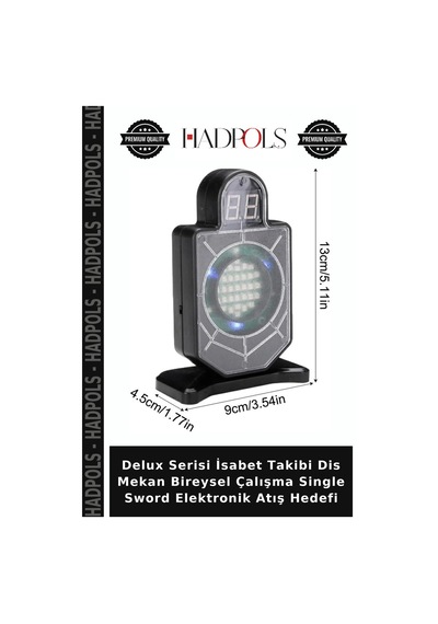 Delux Serisi İsabet Takibi Dis Mekan Bireysel Çalışma Single Sword Elektronik Atış Hedefi