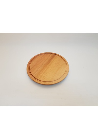 30 Cm Yuvarlak Oluklu Ahşap Pizza -steak-pasta-kek-peynir-kurabiye Sunum Tahtası Ahşap