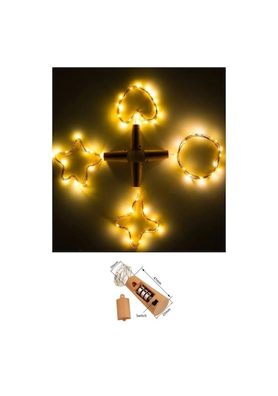Mantar Tıpalı Peri Led 2 Mt Şişe Led Piller - Gün Işığı