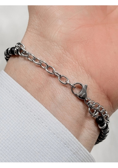 Lacivert Ve Gümüş Çelik Erkek Bileklik Frj10168a-l 2 Yıl Garantili Hediye Paketli Gümüş Lacivert