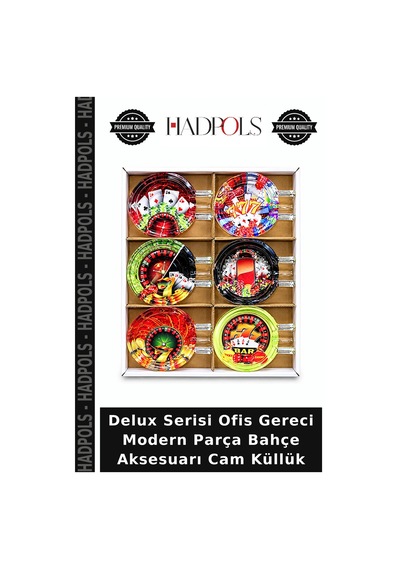 Delux Serisi Ofis Gereci Modern Parça Bahçe Aksesuarı Cam Küllük