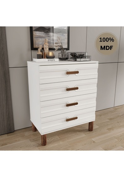 Comiet Zen 4 Çekmeceli Mdf Şifonyer Beyaz