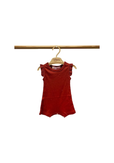 Tiffany Baby & Kids Tiffany Baby Organik Theme Fırfırlı Rompy 88089 Bordo