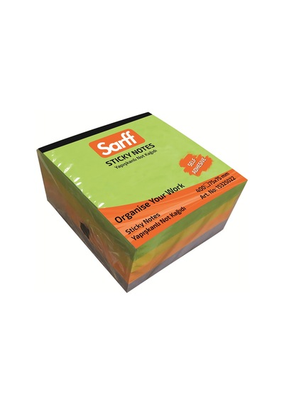 SARFF 75x75mm SPRING RENKLER KÜP NOT KAĞIDI 400YP