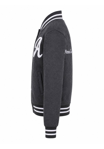 Trender Düğmeli A Baskı 3 İp Kolej Füme Erkek Çocuk Sweatshirt 8088