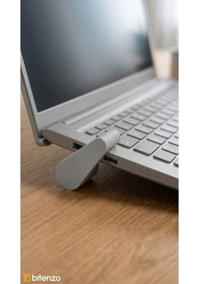 Minimalist Yuvarlak Tasarım Mini Laptop Standı - 2'li Set Taşınabilir Ergonomik Yükseltici - Koyu Gri
