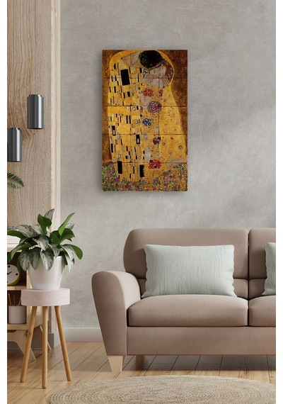 Doğal Taş Tablo - Gustav Klimt Eseri- Duvar Dekoru 30x50cm