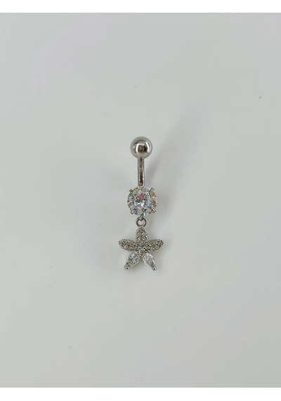 Çiçek Detaylı Göbek Piercing Çok Renkli 54862998