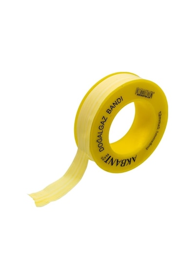 Akbant 505306 Sarı Doğalgaz Teflon Bant (Gazlar Için) 12Mm X 8Mt (553623049)