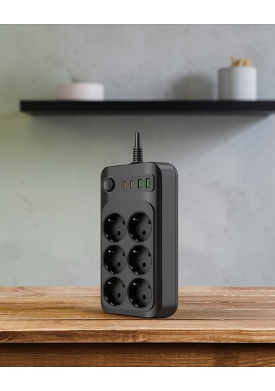 6 Çıkışlı 2500w Termal Korumalı Grup Priz Uczzz6lıpriz-2 0