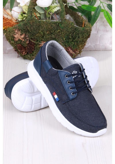 Fort Dks 020 Hafif Rahat Keten Sneaker Erkek Ayakkabı Mavi