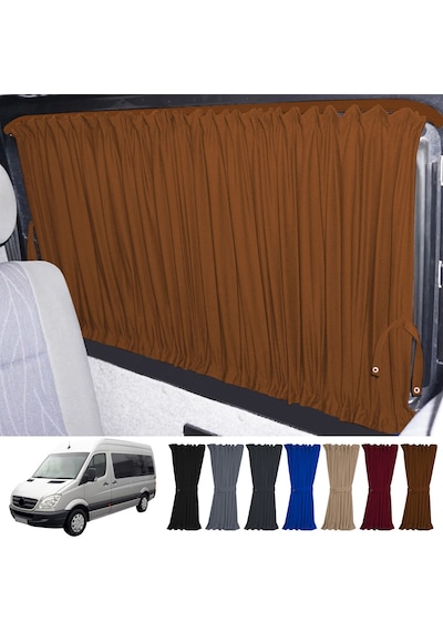 Pandami Mercedes Sprinter W906 Orta 2006-2018 Uyumlu Taba Raylı Oto Perde Takımı