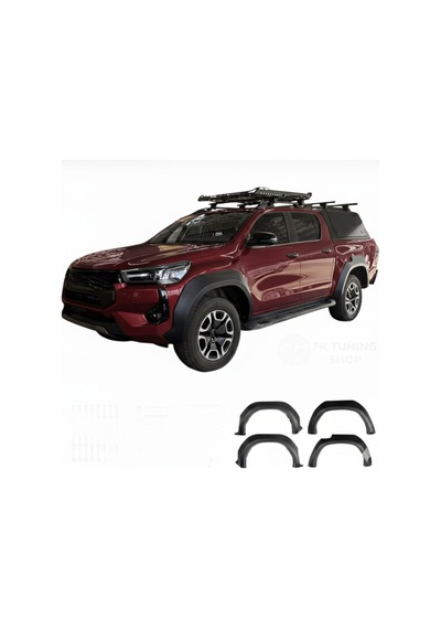 2020+ Toyota Hilux Çamurluk Dodik Kaplama Kabartma Koruma Seti 4 Parça