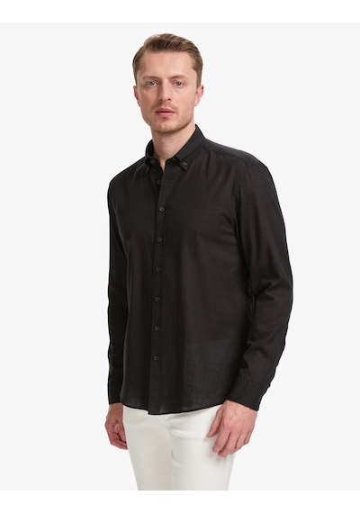 Pierre Cardin Erkek Siyah Gömlek Desenli 50325356-vr046