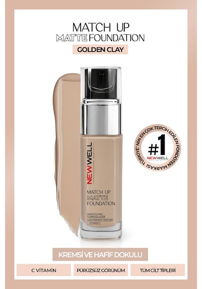 Match Up Matte Foundation Golden Clay 03 34 Gr Beige