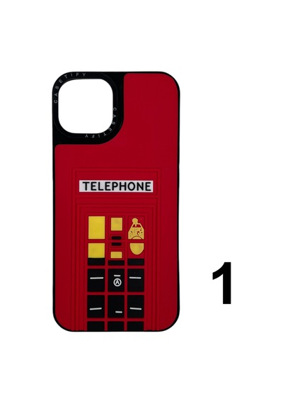 Nettech Apple Uyumlu iPhone 13 Casetify Kabartmalı Arka Koruma Kılıf - Karışık Renk Karışık Renk