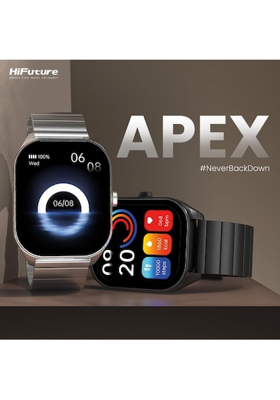 HiFuture APEX 2.04" AMOLED Ekran BT Arama IP68 Su Geçirmez Akıllı Saat  (Hifuture Türkiye Garantili)