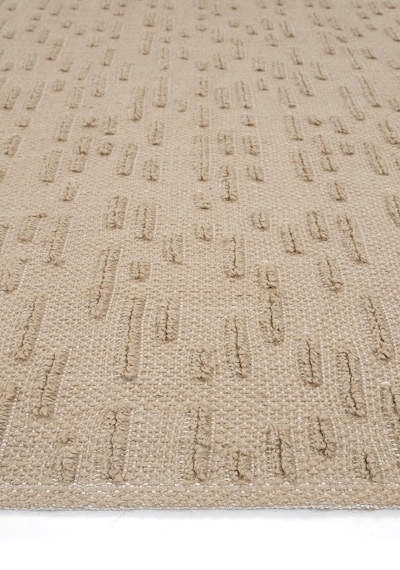 Cool Halı Rustika Bej Jüt Kilim Halı Hasır Doku Bohem Dekoratif Kabartmalı Kaymaz Jüt Mutfak Kilimi Bej 2