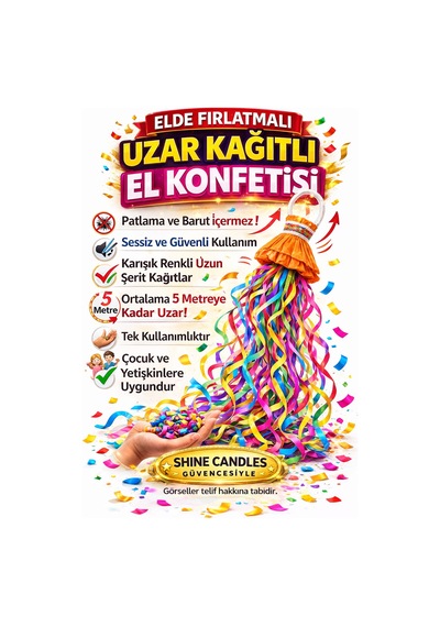 El Konfetisi, Temizlik Derdi Yok. En Güzel Anlarınıza Renk Katan Bir Ürün Diğer