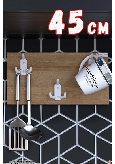 Geyik 9 Kancalı Mutfak Askısı 3'lü Set 41,4x19 Cm - Şık Tasarım, Çok Amaçlı Düzenleyici Ve Yer Tasarrufu 45 Cm Geyik 9 Kancalı Mutfak Askısı 3'lü Set 41,4x19 Cm - Şık Tasarım, Çok Amaçlı Düzenleyici Ve Yer Tasarrufu 45 Cm