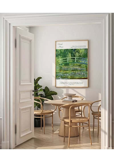 Çerçevesiz Poster Claude Monet Zambaklar Ve Japon Köprüsü