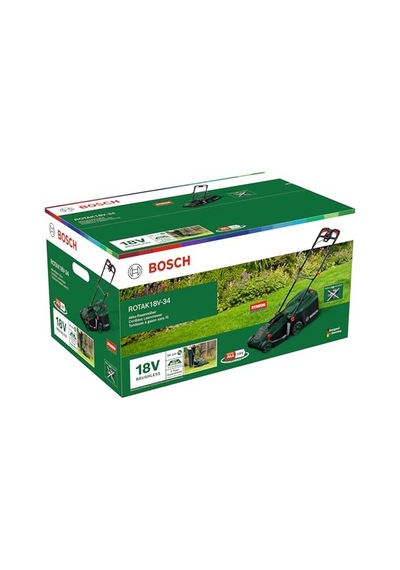 Bosch Rotak 18v-34 1x 4.0ah, Tek Akü Çim Biçme Makinesi Enerji Sınıfı A