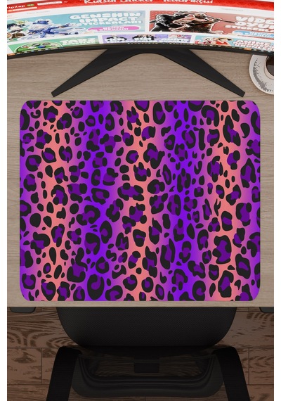 Leopar Kaymaz Dikişli Kauçuk Oyuncu Mousepad V1 - 48x40 Xl Gaming Mouse Pad Fare Altlığı