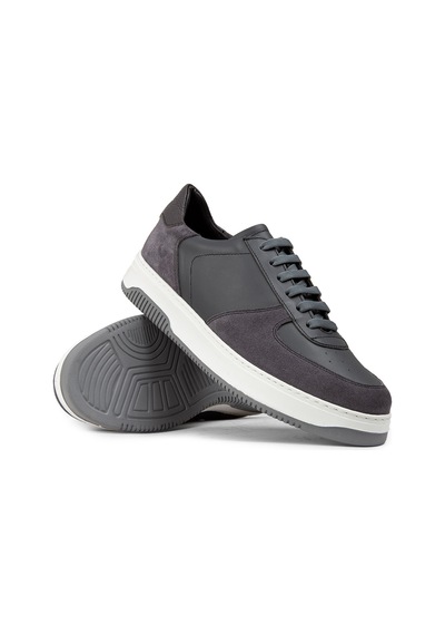 Deery Hakiki Deri Gri Erkek Sneaker Ayakkabı - 01965Mgrıe02 Gri